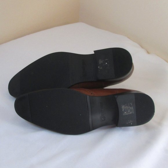 Stacy Adams Mens Brown Leather w\ Suede Upper Wingtip Oxfords Shoes Size… - Picture 6 of 8